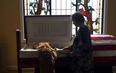 Dog says goodbye to owner at funeral proving he is, indeed, man’s best friend