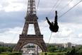 You are now able to zipline for free out of the Eiffel Tower