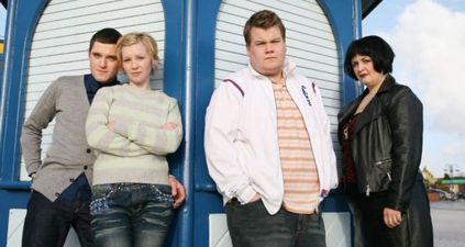 Check out this NEW photo of the Gavin and Stacey cast rehearsing for the Christmas episode