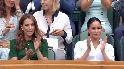 Meghan Markle and Kate Middleton arrive at Wimbledon to watch ladies final