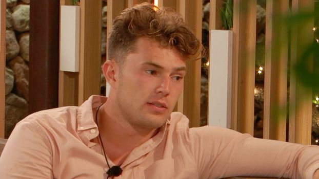 From ITV Studios Love Island: SR5: Ep45 on ITV2 Pictured: Curtis and Maura chat. This photograph is (C) ITV Plc and can only be reproduced for editorial purposes directly in connection with the programme or event mentioned above, or ITV plc. Once made available by ITV plc Picture Desk, this photograph can be reproduced once only up until the transmission [TX] date and no reproduction fee will be charged. Any subsequent usage may incur a fee. This photograph must not be manipulated [excluding basic cropping] in a manner which alters the visual appearance of the person photographed deemed detrimental or inappropriate by ITV plc Picture Desk. This photograph must not be syndicated to any other company, publication or website, or permanently archived, without the express written permission of ITV Picture Desk. Full Terms and conditions are available on the website www.itv.com/presscentre/itvpictures/terms For further information please contact: james.hilder@itv.com / 0207 157 3052