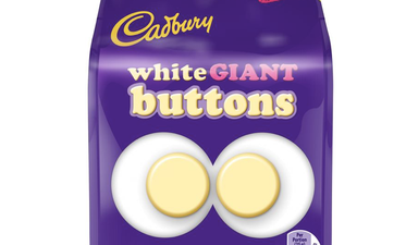 Cadbury is finally releasing WHITE chocolate giant buttons and OMG, yum