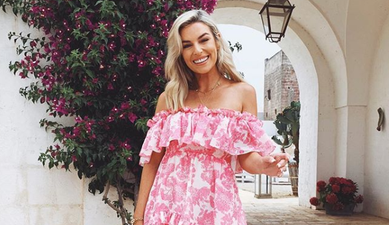 We found a gorgeous dupe of Pippa O’Connor’s yellow pussy bow blouse