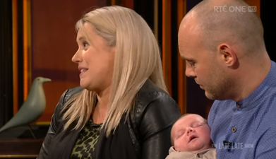 Operation Transformation’s Jean Tierney brings happy baby boy on The Late Late Show