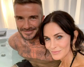Courteney Cox and David Beckham are sharing a hot tub, and other things you definitely needed to see today