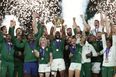 South Africa has beaten England in the rugby world cup final