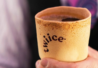 Air New Zealand trials edible coffee cups that taste like vanilla