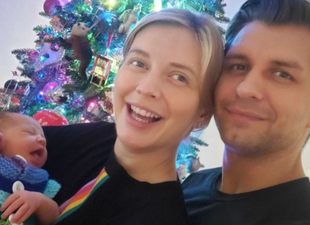 Rachel Riley gives birth to first child in bathroom with husband Pasha Kovalev