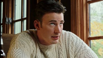 Chris Evans gave his dog a matching Knives Out sweater and the photos are too pure