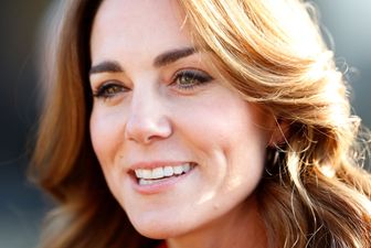 Kate Middleton is wearing an amazing red glittery gown tonight and she looks like a princess