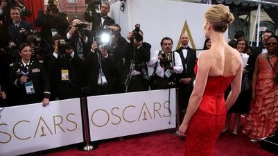 This dress was voted as the best EVER red carpet look from the Oscars