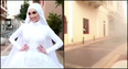 Footage shows moment explosion in Beirut sweeps across bride taking wedding photos
