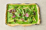 Recipe: Jamie Oliver’s Avocado pastry quiche with sweet pea, cheddar, and basil