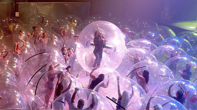 Concert puts fans and band in socially distant plastic bubbles