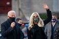 Lady Gaga stuns at Biden rally in sky-high platform boots