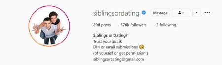 Siblings or Dating is the Instagram account that we’re slowly becoming obsessed with