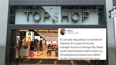 Topshop staff “disgusted” as job losses learnt about through social media