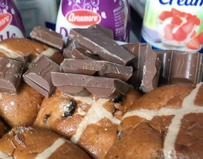 This delicious Hot Cross Bun and Butter Pudding recipe is the perfect dessert for your Easter dinner