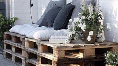 Weekend project: You can DIY this chic garden sofa using old shipping pallets