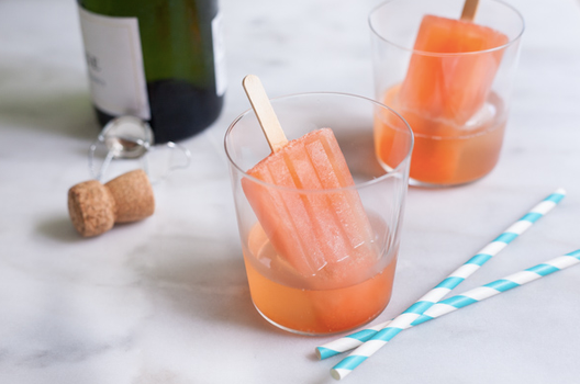 Aperol Spritz ice lollies