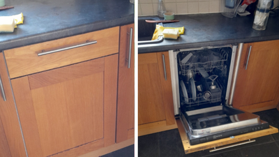 Man discovers ‘fake cupboard’ in kitchen is actually a dishwasher
