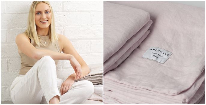 Amurelle bedlinen founder Hannah Murphy