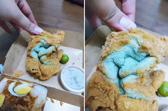 Woman orders chicken and gets a deep fried towel instead