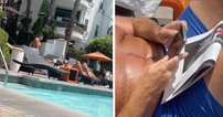 Women confront stranger who was “taking pictures” of them at the pool in TikTok