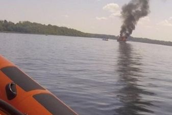 Family of five rescued from burning boat on Lough Derg