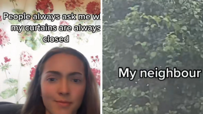 Woman calls out neighbour for peering into her home in viral video