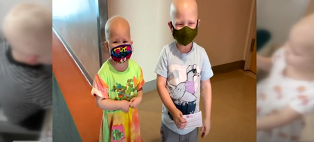 WATCH: Three-year-olds who became best friends during cancer treatment are reunited