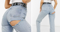 People are losing it over these “bum rip” jeans from Topshop