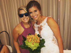 Bride receives bouquet of chicken nuggets from best friend on wedding day
