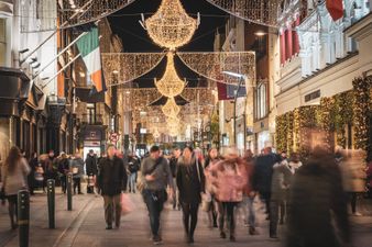 Christmas lights are already going up around Dublin city