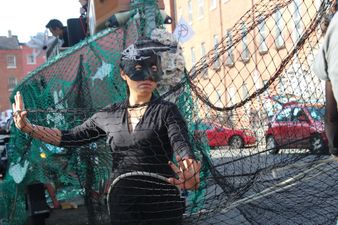 Climate activists gather outside Dáil Eireann to call on government to protect our oceans