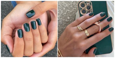 Dark green is this season’s hottest nail shade – and you’ll see why