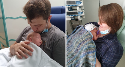 Tiny baby born at 2lb 6oz hailed a “little fighter” as he survives against all odds