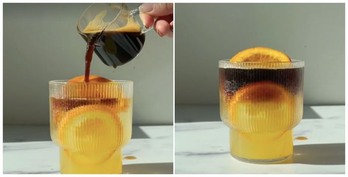 Espresso orange juice TikTok trend