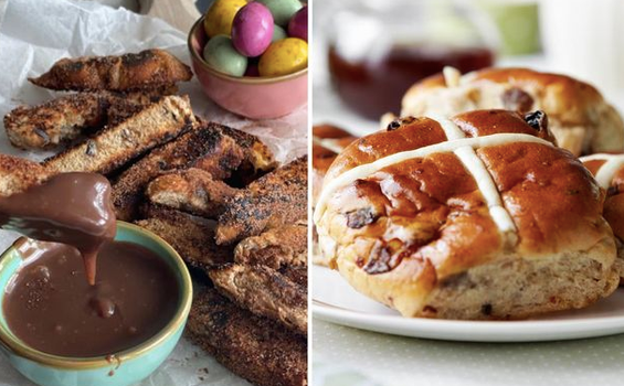 hot cross bun churros