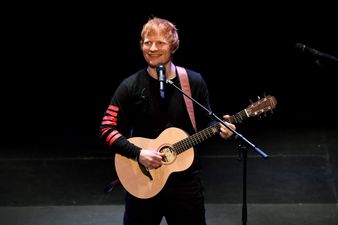 RTÉ’s Des Cahill catches a fan with other plans at Ed Sheeran’s Croke Park gig