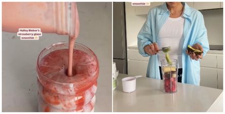 Here’s how to make Hailey Bieber’s TikTok famous Strawberry Glaze Skin Smoothie