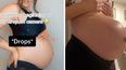 Mum left shocked as she captures baby bump dropping on camera