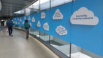 Dublin Airport retire infamous washing line and cloud graphics from T1