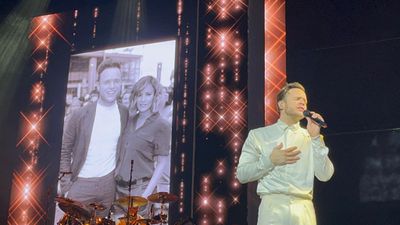 Olly Murs breaks down in tears on stage as he admits ‘regrets’ over Caroline Flack
