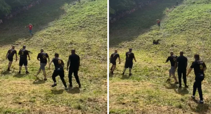 Woman wins cheese rolling contest despite being knocked unconscious