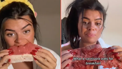 Woman ditches fruit and veg for diet of only raw meat