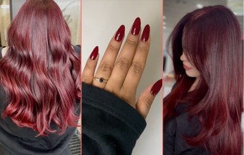 Dark Cherry Red: the hair and nail colour you’re going to want to get in on