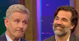 Patrick Kielty wells-up during interview with Rob Delaney about his late son
