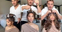 Kim K’s hair stylist tried the bouncy blow-dry TikTok trend and gave it a big thumbs up
