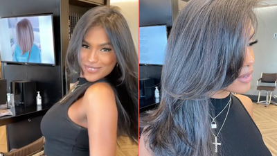 This is the perfect haircut if you’re equally tempted and terrified of getting a bob